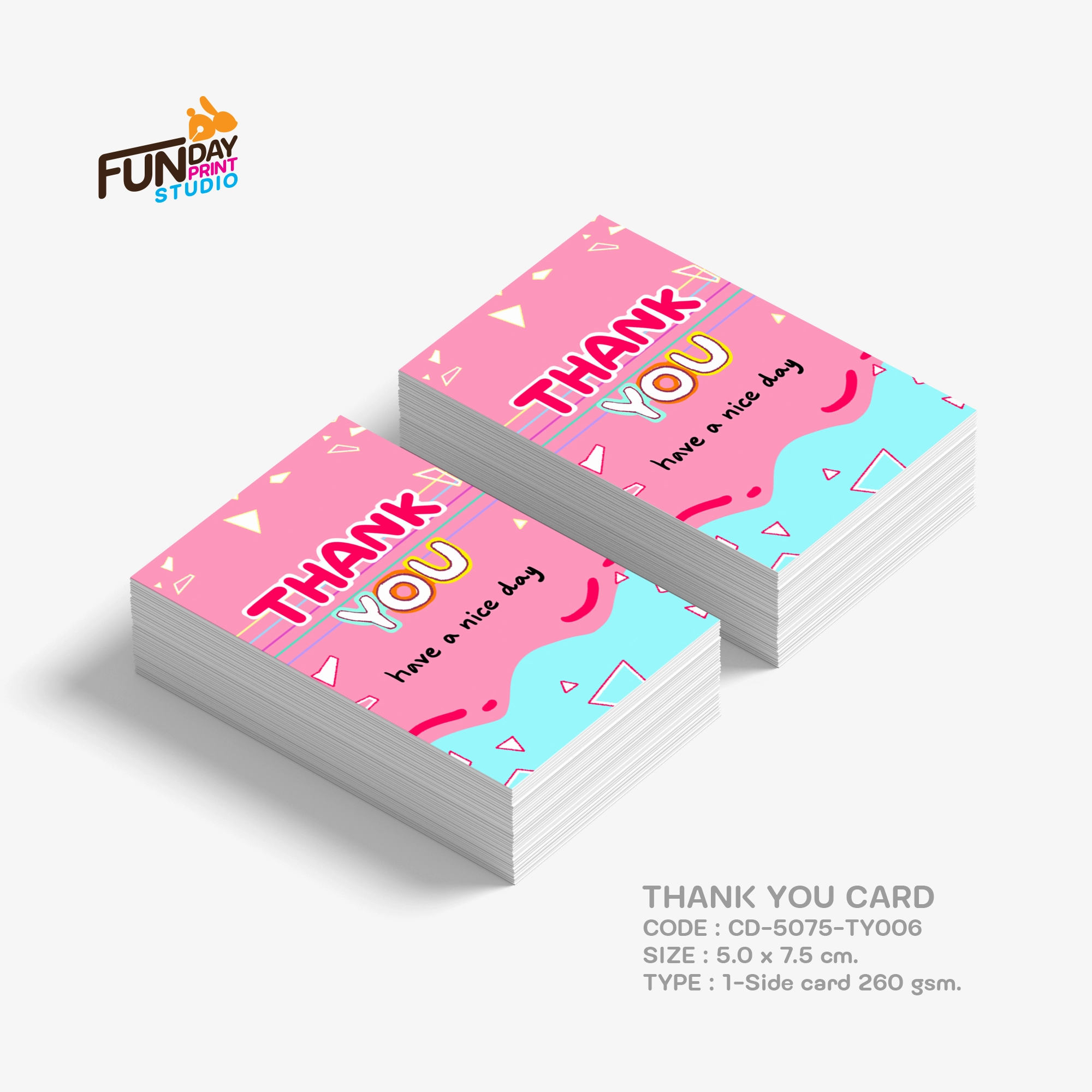 การ์ดขอบคุณ Thank you card TY006
