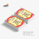 การ์ดขอบคุณ Flower Rainbow Thank You card TY001